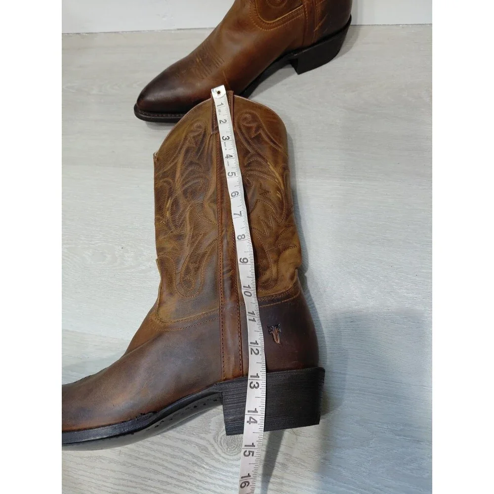Frye 279034 Men’s Brown Leather Western Boots- sz 10.5 D